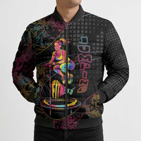 Personalized Jumping Fitness Bomber Puffer Jacket Trampoline Workout Pop Art