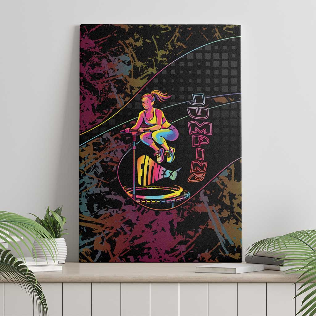 Jumping Fitness Canvas Wall Art Trampoline Workout Pop Art