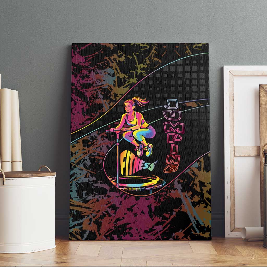 Jumping Fitness Canvas Wall Art Trampoline Workout Pop Art