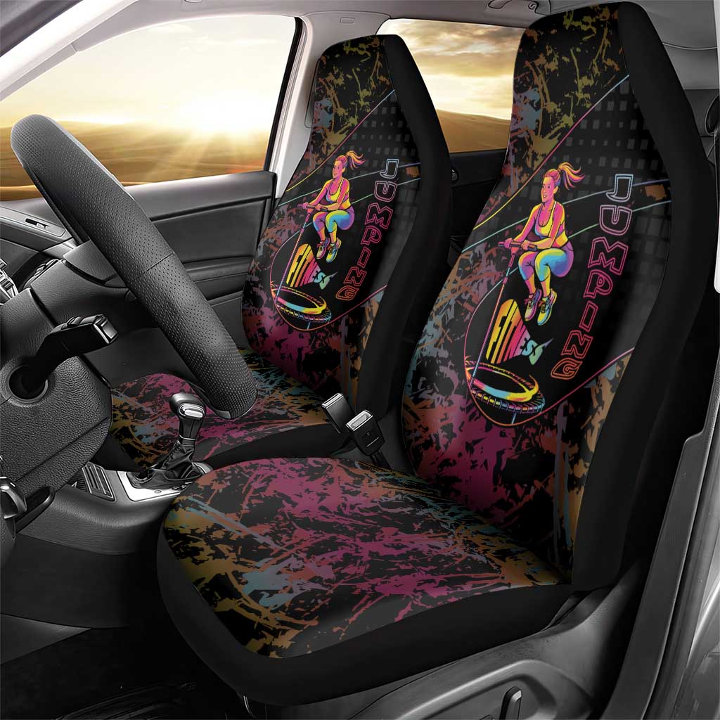 Jumping Fitness Car Seat Cover Trampoline Workout Pop Art