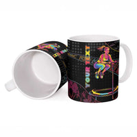 Personalized Jumping Fitness Ceramic Mug Trampoline Workout Pop Art