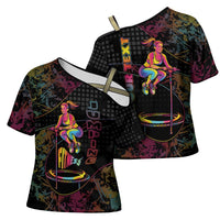 Personalized Jumping Fitness Cross Shoulder Shirt Trampoline Workout Pop Art