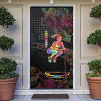 Personalized Jumping Fitness Door Cover Trampoline Workout Pop Art