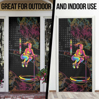 Personalized Jumping Fitness Door Cover Trampoline Workout Pop Art