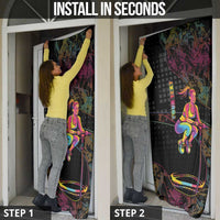 Personalized Jumping Fitness Door Cover Trampoline Workout Pop Art