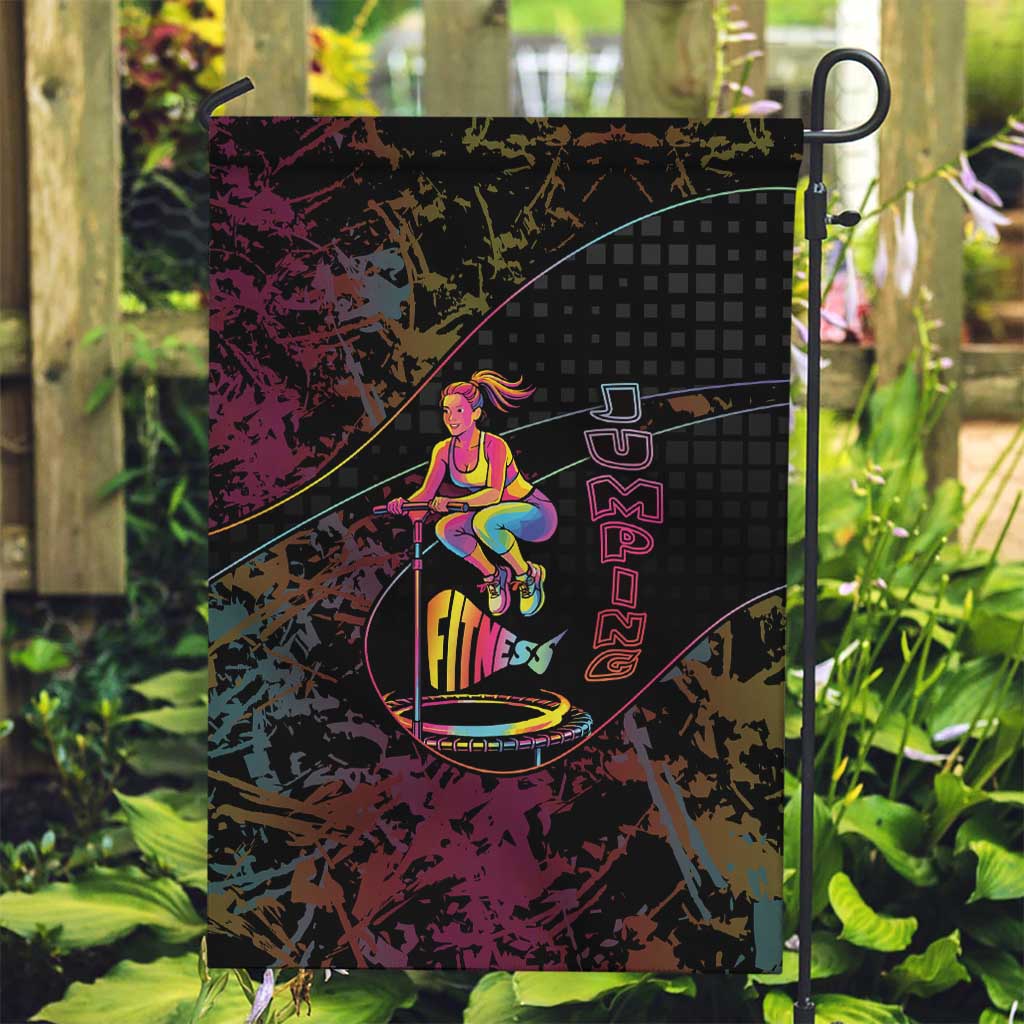 Jumping Fitness Garden Flag Trampoline Workout Pop Art