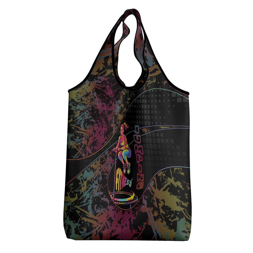 Jumping Fitness Grocery Bag Trampoline Workout Pop Art