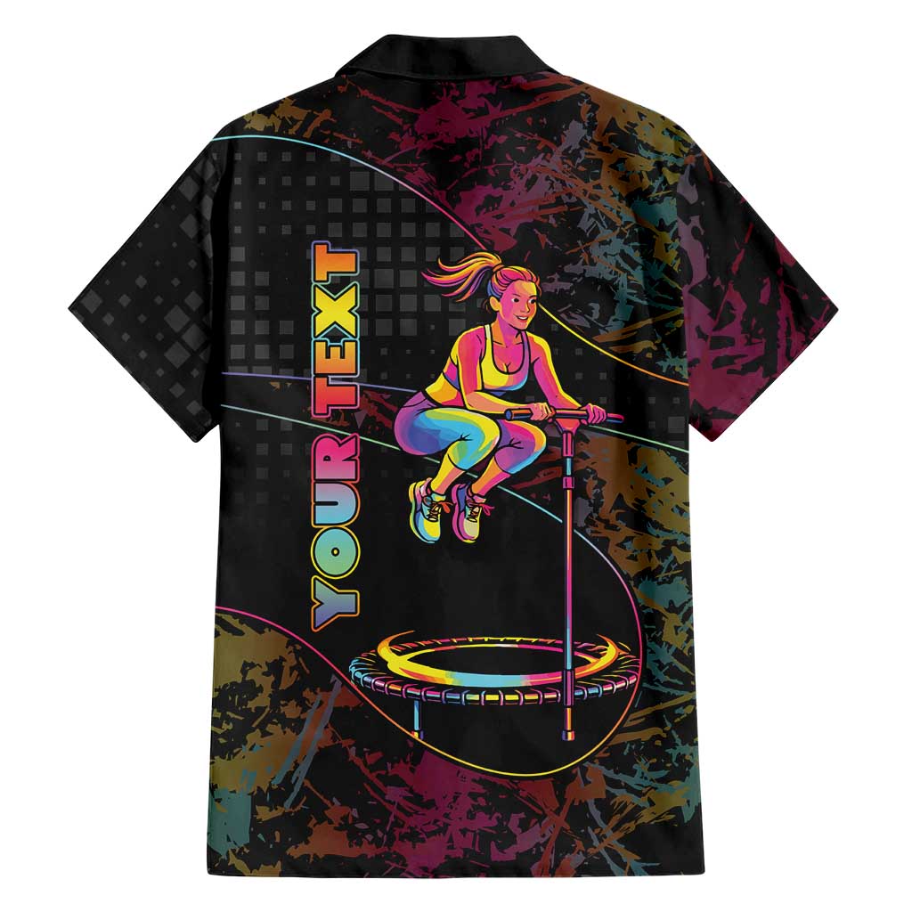 Personalized Jumping Fitness Hawaiian Shirt Trampoline Workout Pop Art