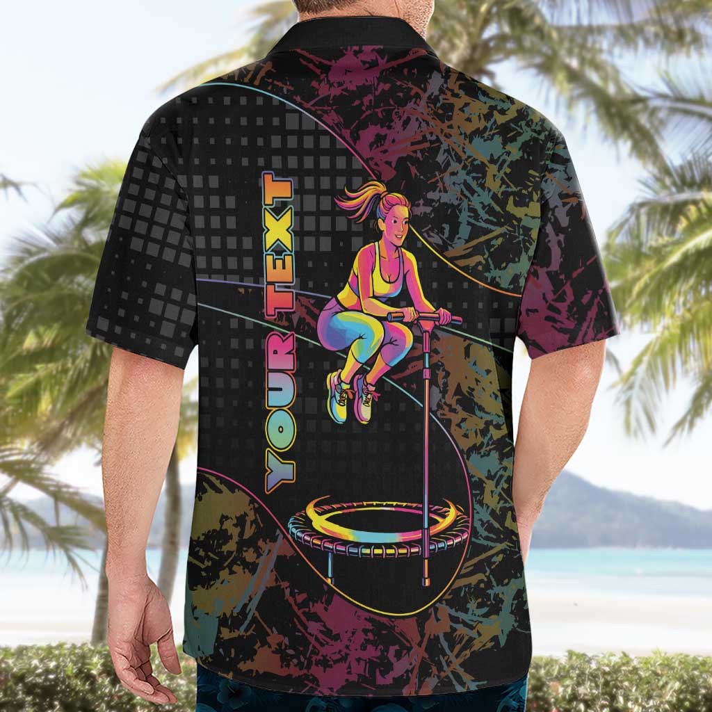 Personalized Jumping Fitness Hawaiian Shirt Trampoline Workout Pop Art