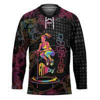 Personalized Jumping Fitness Hockey Jersey Trampoline Workout Pop Art
