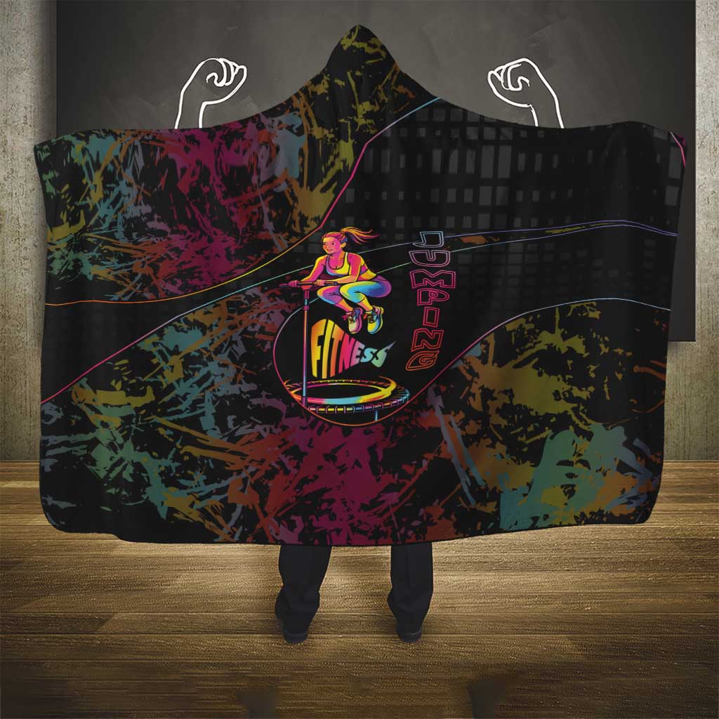 Jumping Fitness Hooded Blanket Trampoline Workout Pop Art