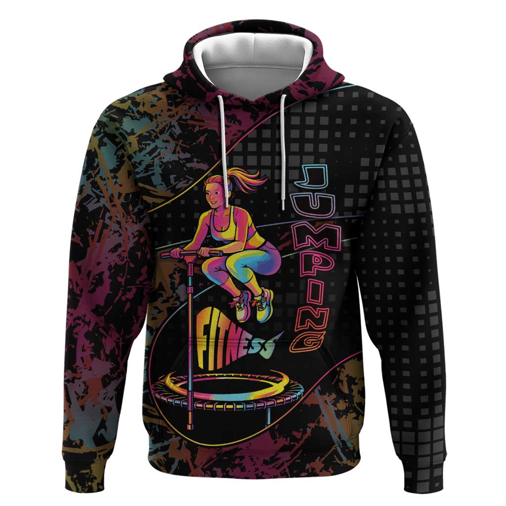 Personalized Jumping Fitness Hoodie Trampoline Workout Pop Art