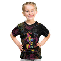 Personalized Jumping Fitness Kid T Shirt Trampoline Workout Pop Art