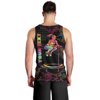 Personalized Jumping Fitness Men Tank Top Trampoline Workout Pop Art