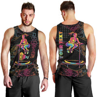 Personalized Jumping Fitness Men Tank Top Trampoline Workout Pop Art