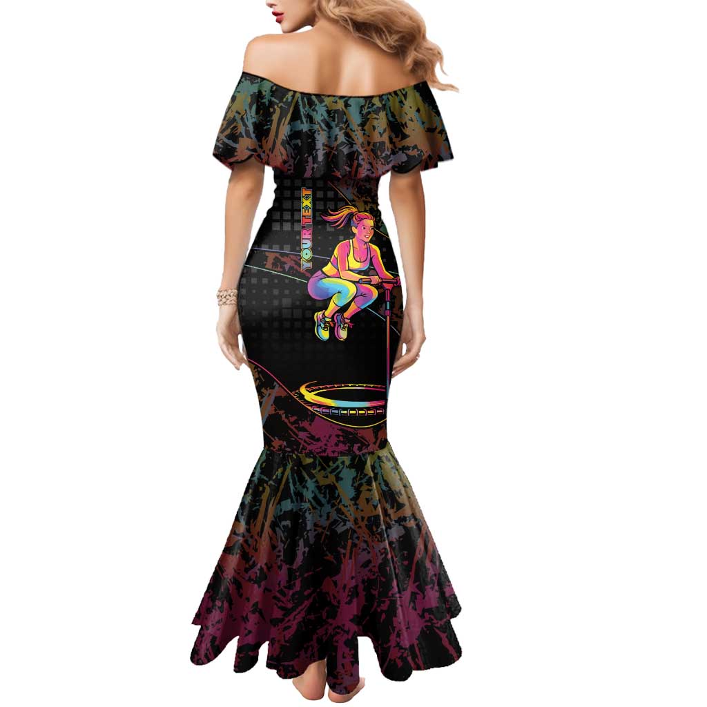 Personalized Jumping Fitness Mermaid Dress Trampoline Workout Pop Art