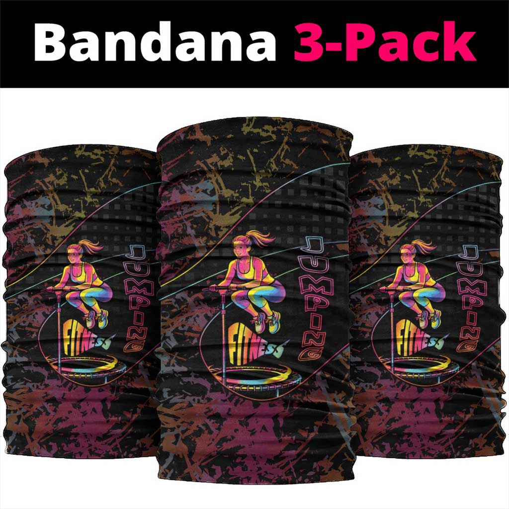 Jumping Fitness Neck Gaiter Trampoline Workout Pop Art