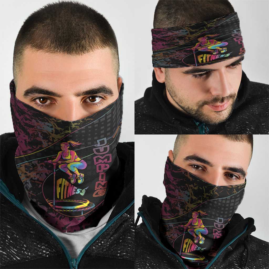 Jumping Fitness Neck Gaiter Trampoline Workout Pop Art