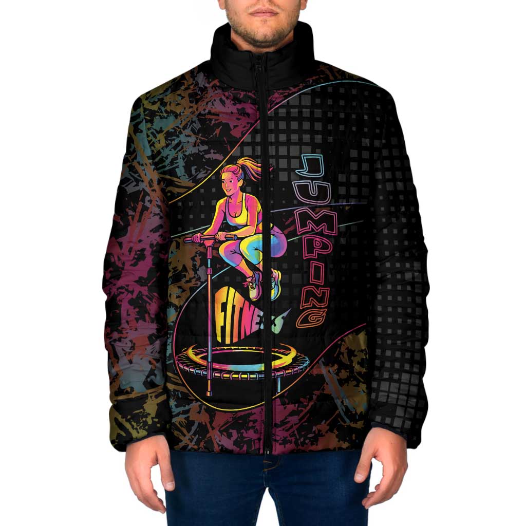 Personalized Jumping Fitness Padded Jacket Trampoline Workout Pop Art