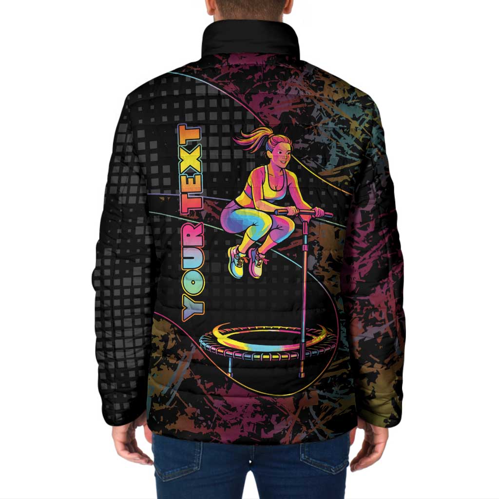 Personalized Jumping Fitness Padded Jacket Trampoline Workout Pop Art