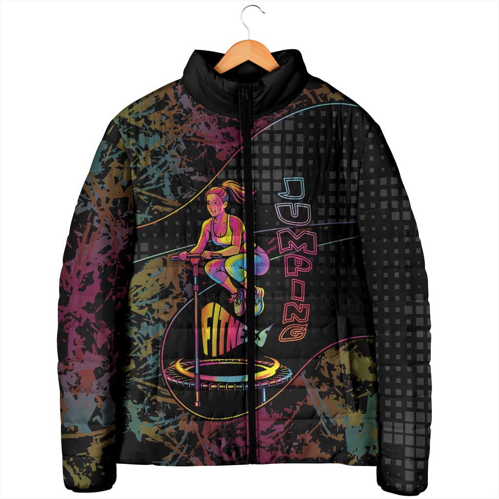 Personalized Jumping Fitness Padded Jacket Trampoline Workout Pop Art