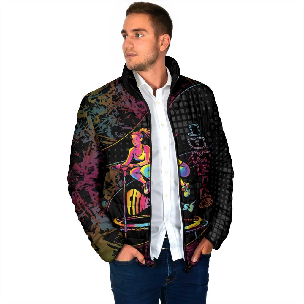 Personalized Jumping Fitness Padded Jacket Trampoline Workout Pop Art