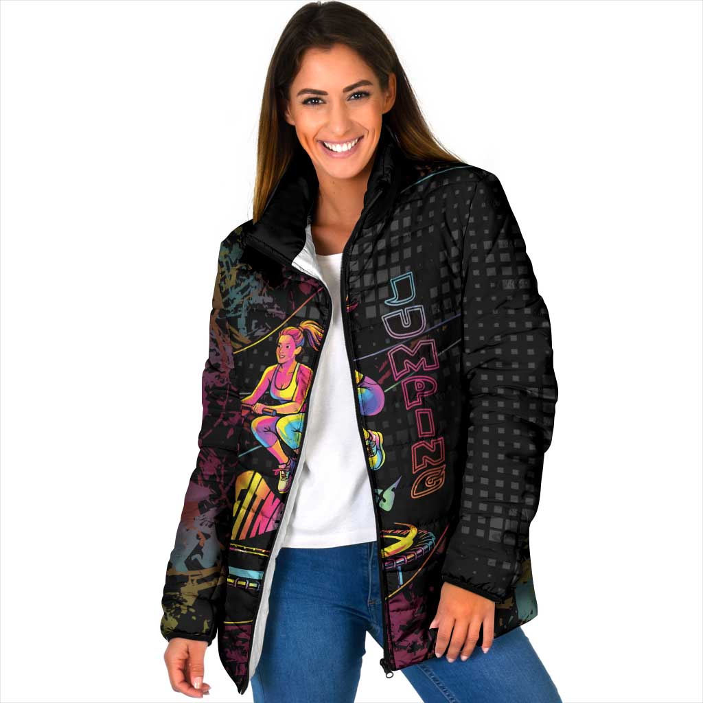 Personalized Jumping Fitness Padded Jacket Trampoline Workout Pop Art