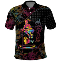 Personalized Jumping Fitness Polo Shirt Trampoline Workout Pop Art