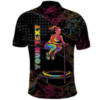 Personalized Jumping Fitness Polo Shirt Trampoline Workout Pop Art