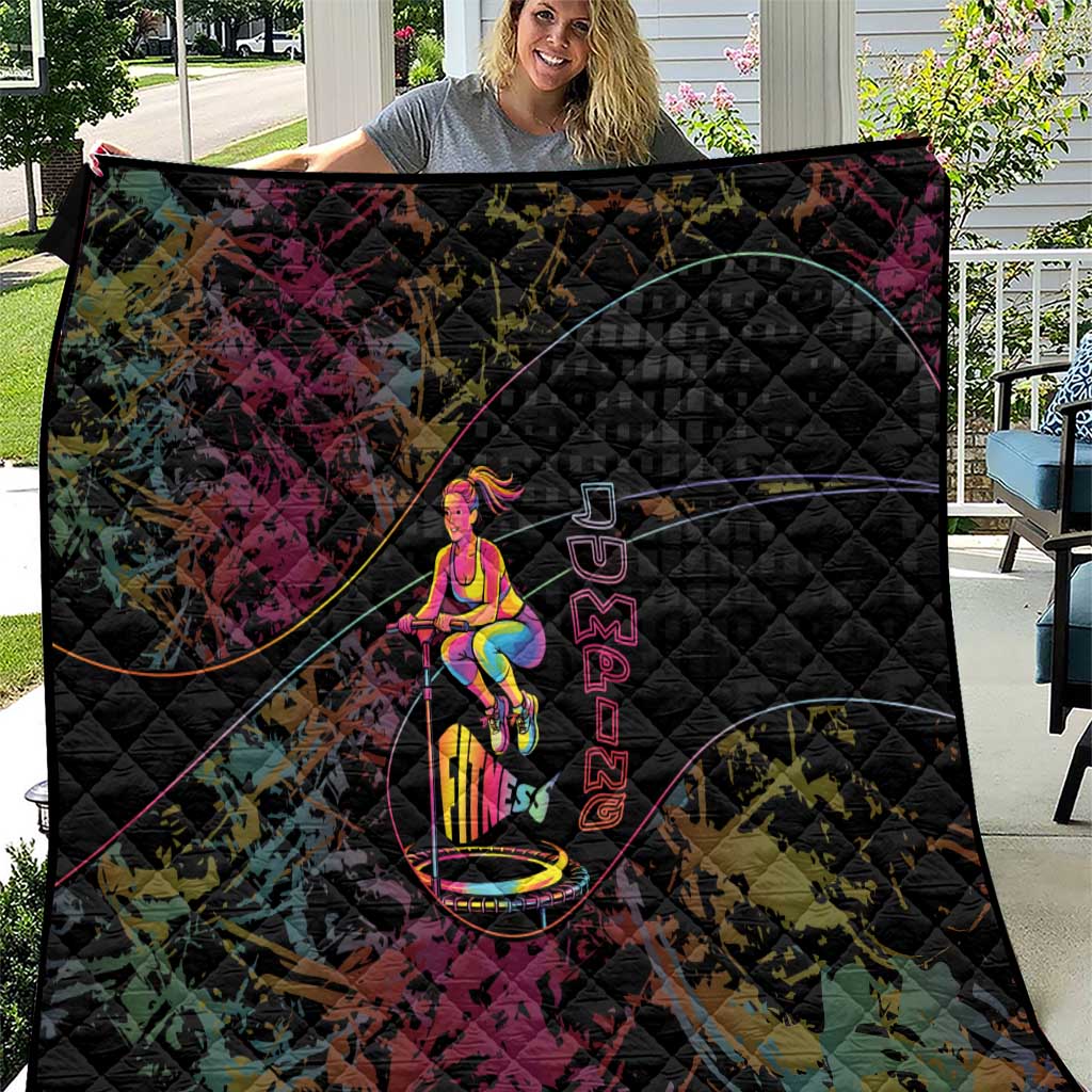 Jumping Fitness Quilt Trampoline Workout Pop Art