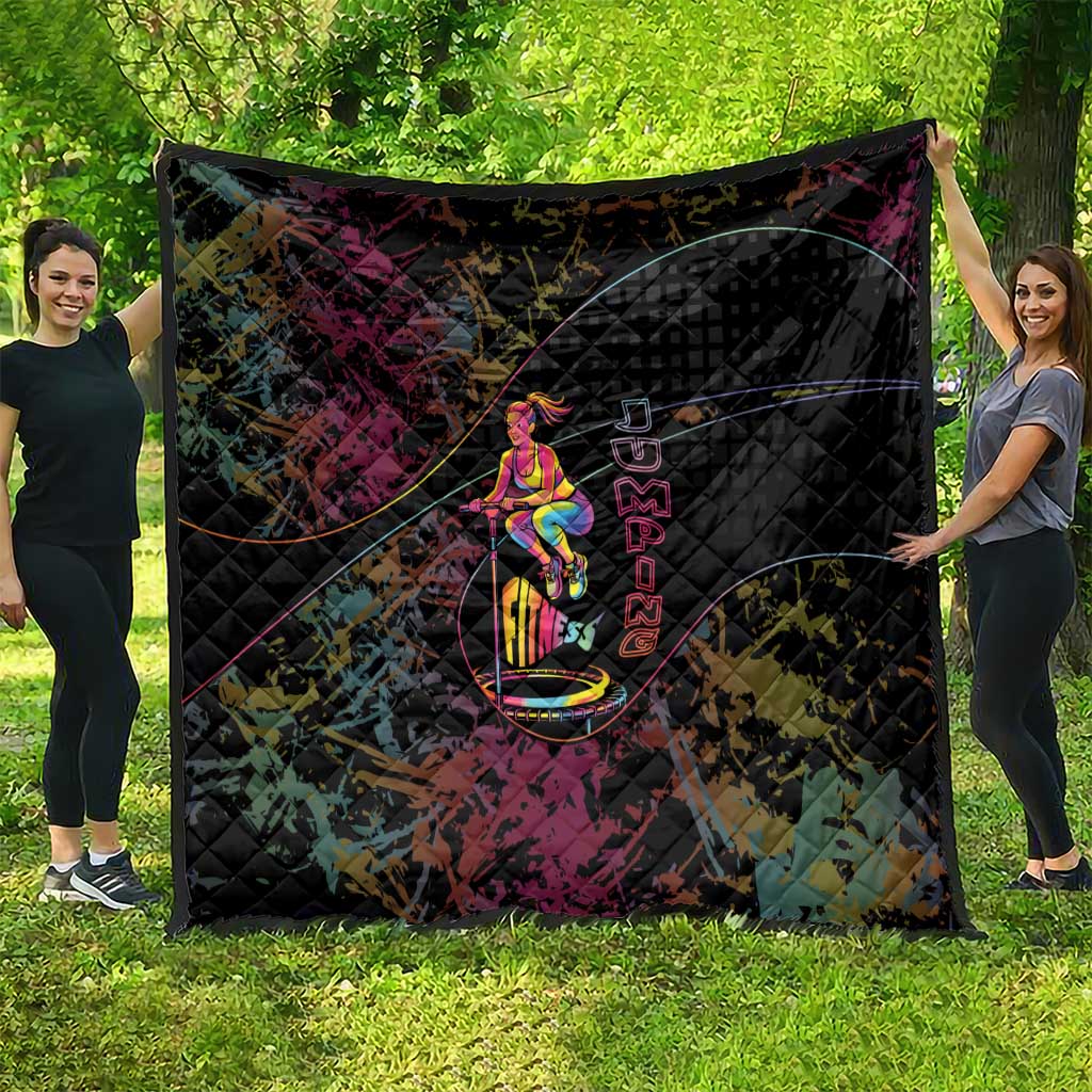 Jumping Fitness Quilt Trampoline Workout Pop Art
