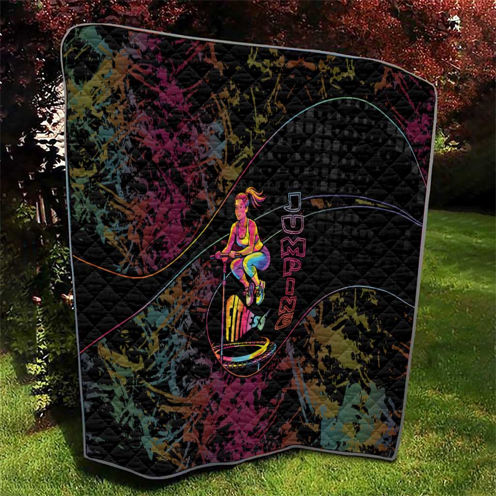Jumping Fitness Quilt Trampoline Workout Pop Art