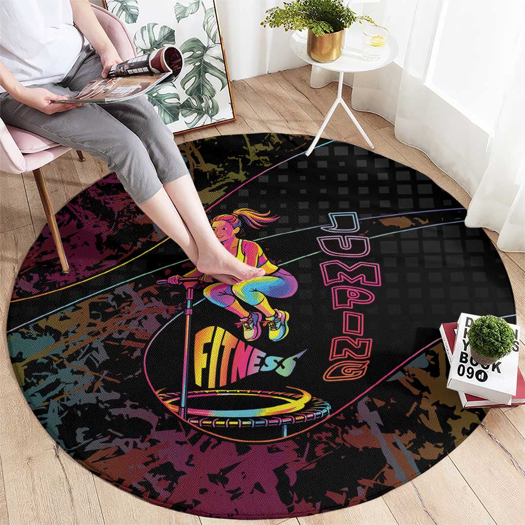 Jumping Fitness Round Carpet Trampoline Workout Pop Art