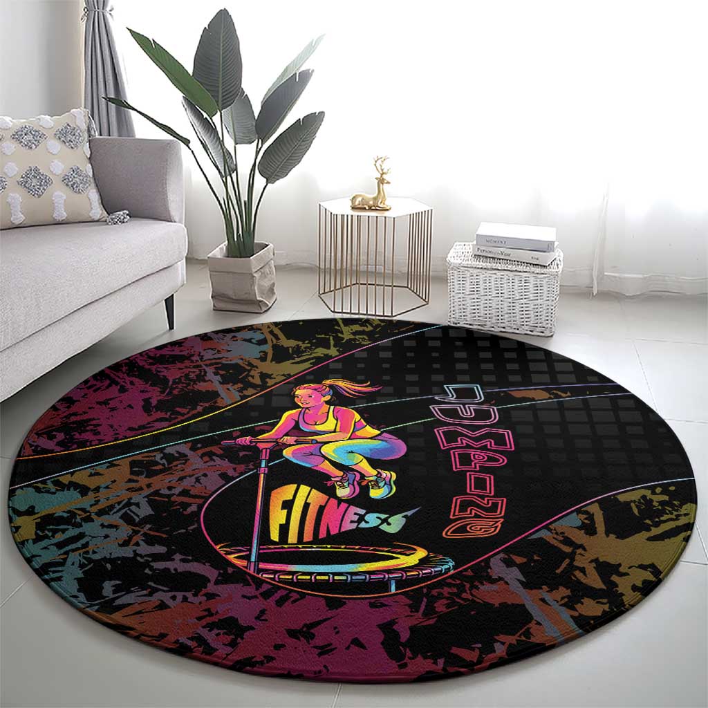 Jumping Fitness Round Carpet Trampoline Workout Pop Art
