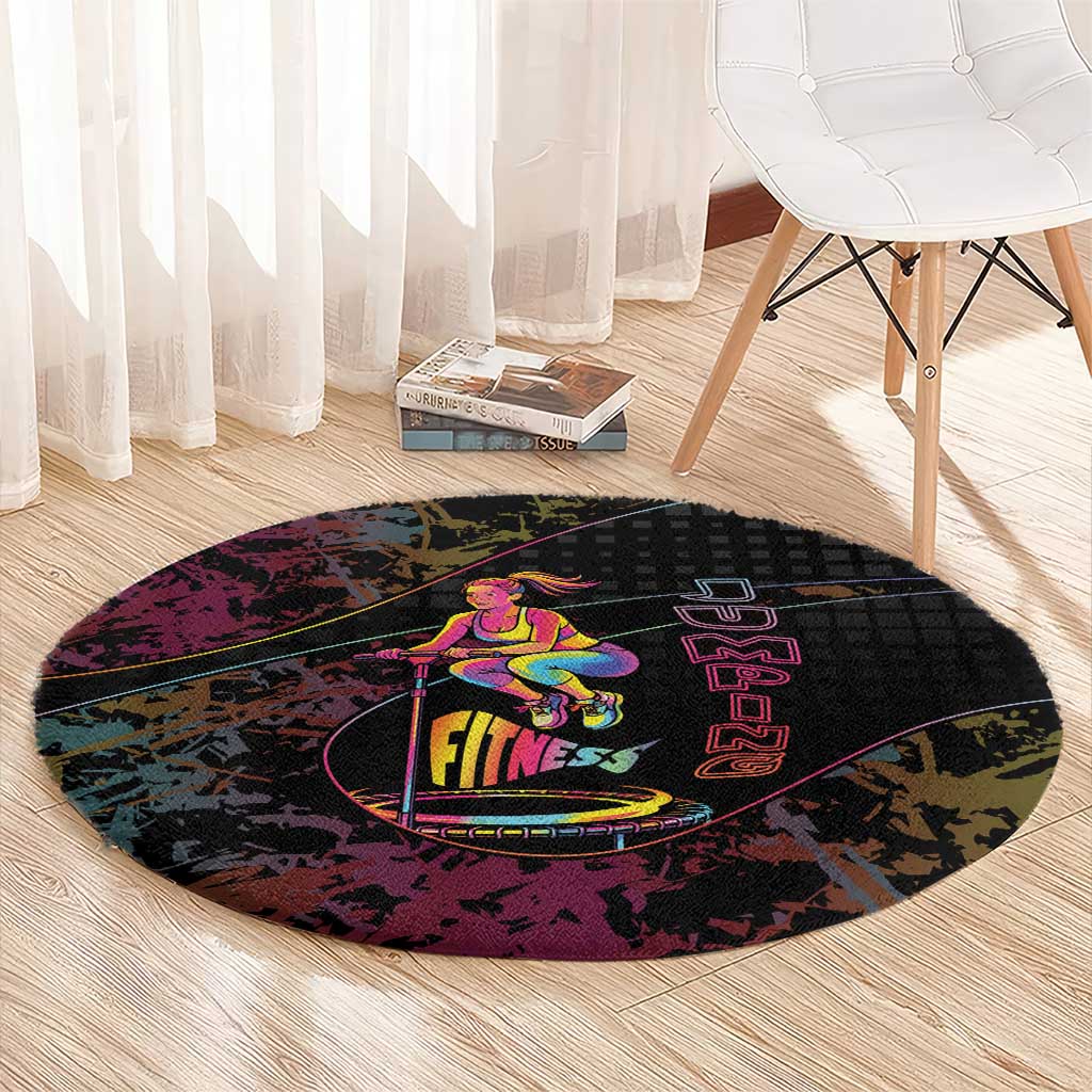 Jumping Fitness Round Carpet Trampoline Workout Pop Art