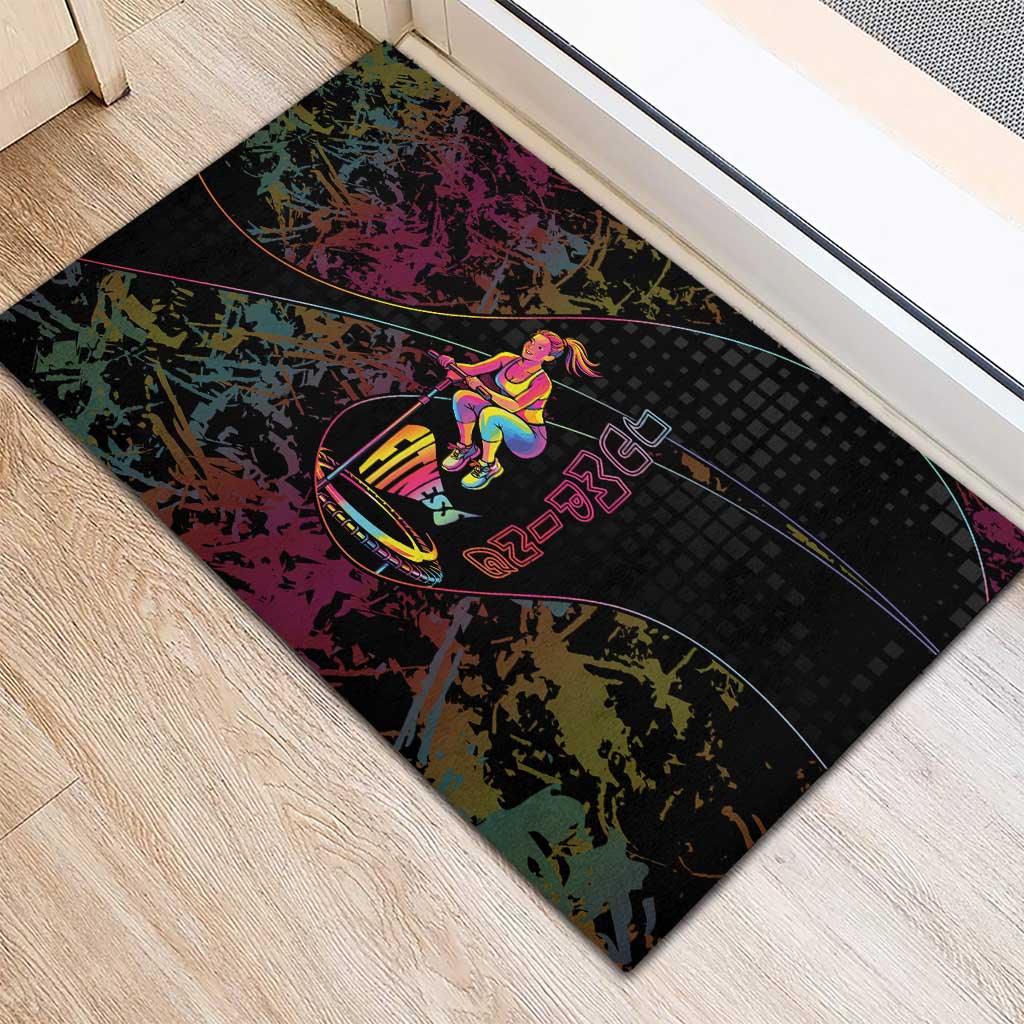 Jumping Fitness Rubber Doormat Trampoline Workout Pop Art