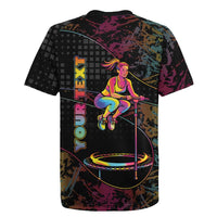 Personalized Jumping Fitness Rugby Jersey Trampoline Workout Pop Art