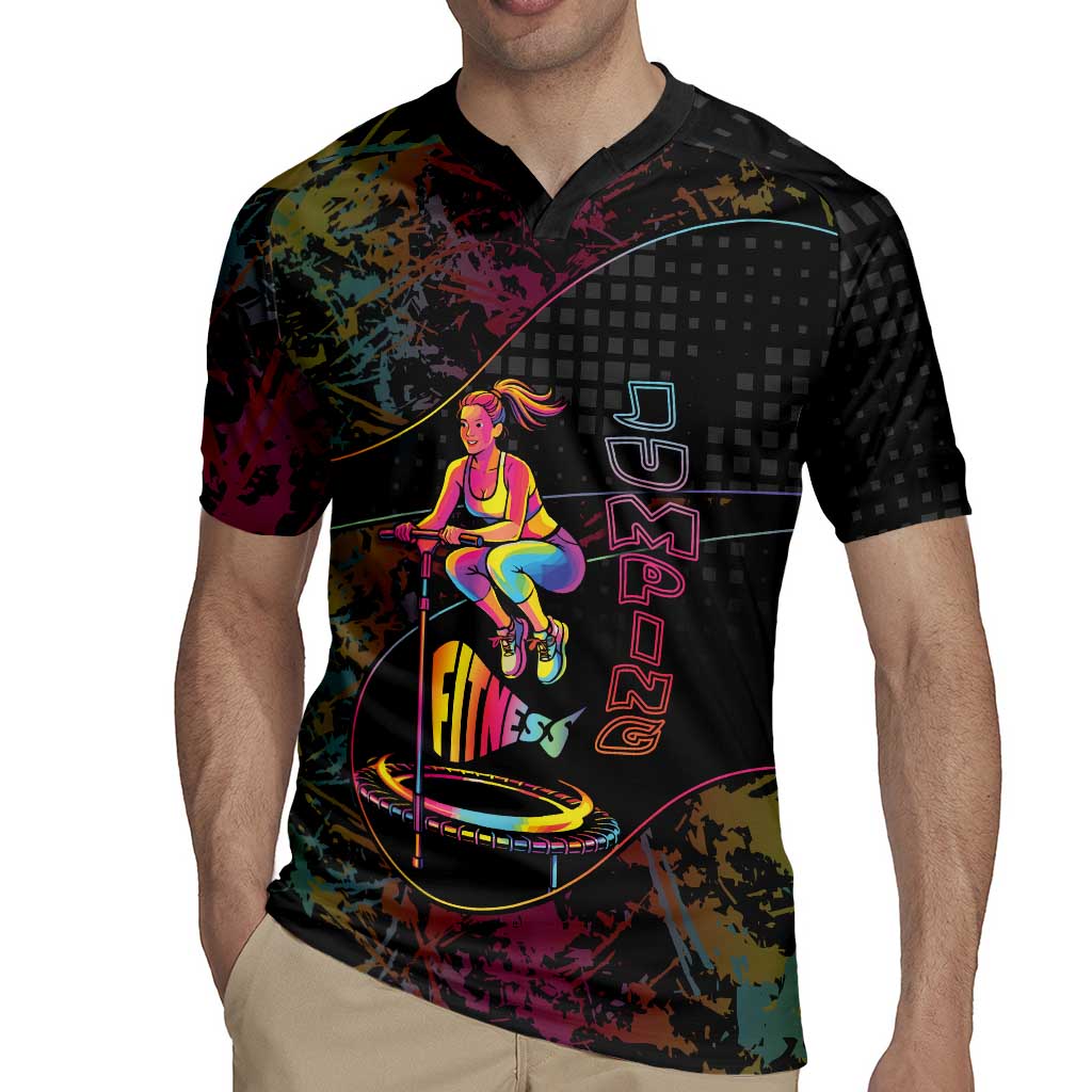Personalized Jumping Fitness Rugby Jersey Trampoline Workout Pop Art