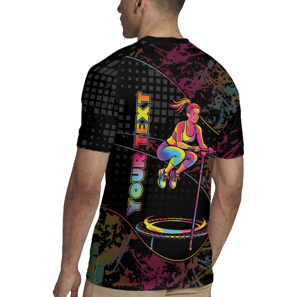 Personalized Jumping Fitness Rugby Jersey Trampoline Workout Pop Art