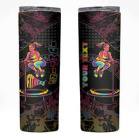 Personalized Jumping Fitness Skinny Tumbler Trampoline Workout Pop Art