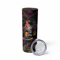 Personalized Jumping Fitness Skinny Tumbler Trampoline Workout Pop Art