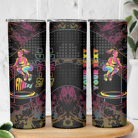 Personalized Jumping Fitness Skinny Tumbler Trampoline Workout Pop Art