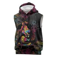 Personalized Jumping Fitness Sleeveless Hoodie Trampoline Workout Pop Art