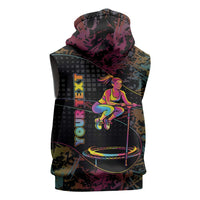 Personalized Jumping Fitness Sleeveless Hoodie Trampoline Workout Pop Art