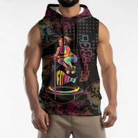 Personalized Jumping Fitness Sleeveless Hoodie Trampoline Workout Pop Art