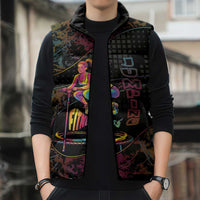 Personalized Jumping Fitness Sleeveless Puffer Jacket Trampoline Workout Pop Art