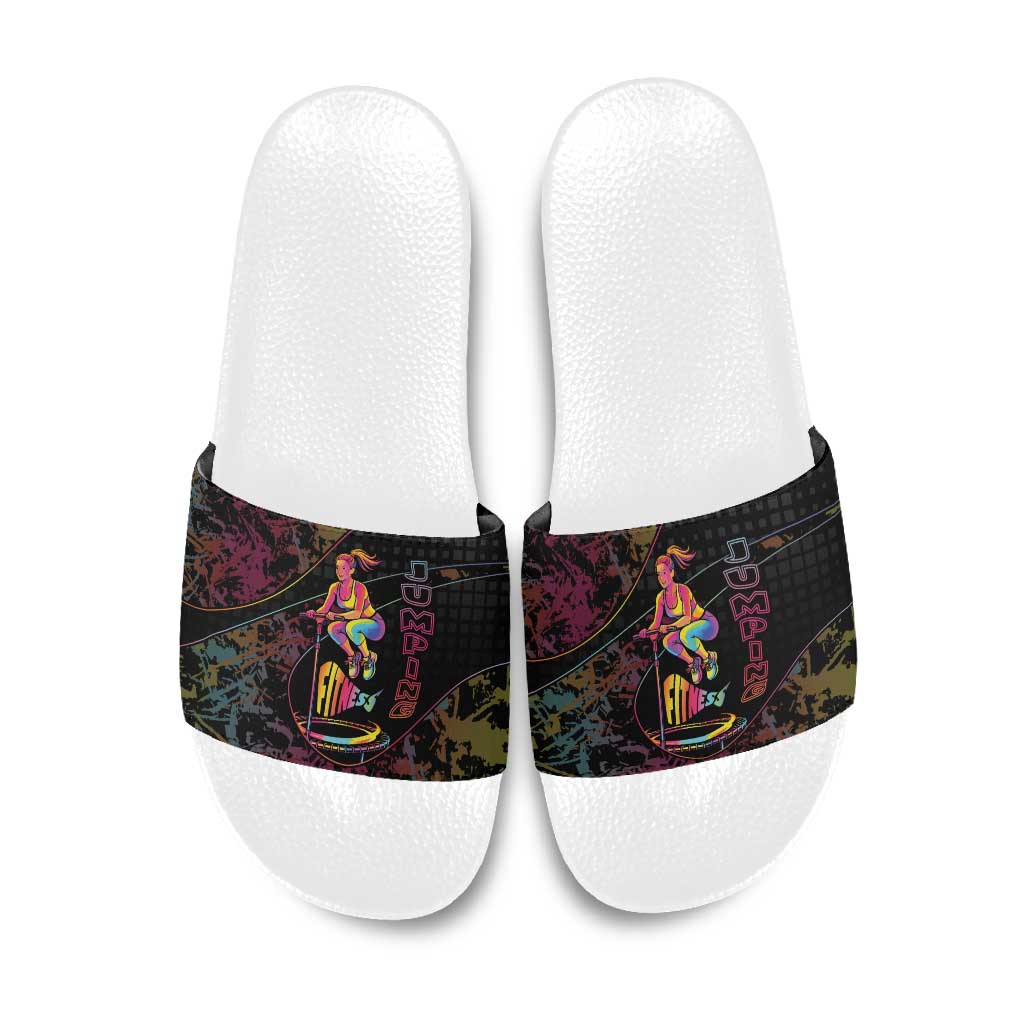 Jumping Fitness Slide Sandals Trampoline Workout Pop Art
