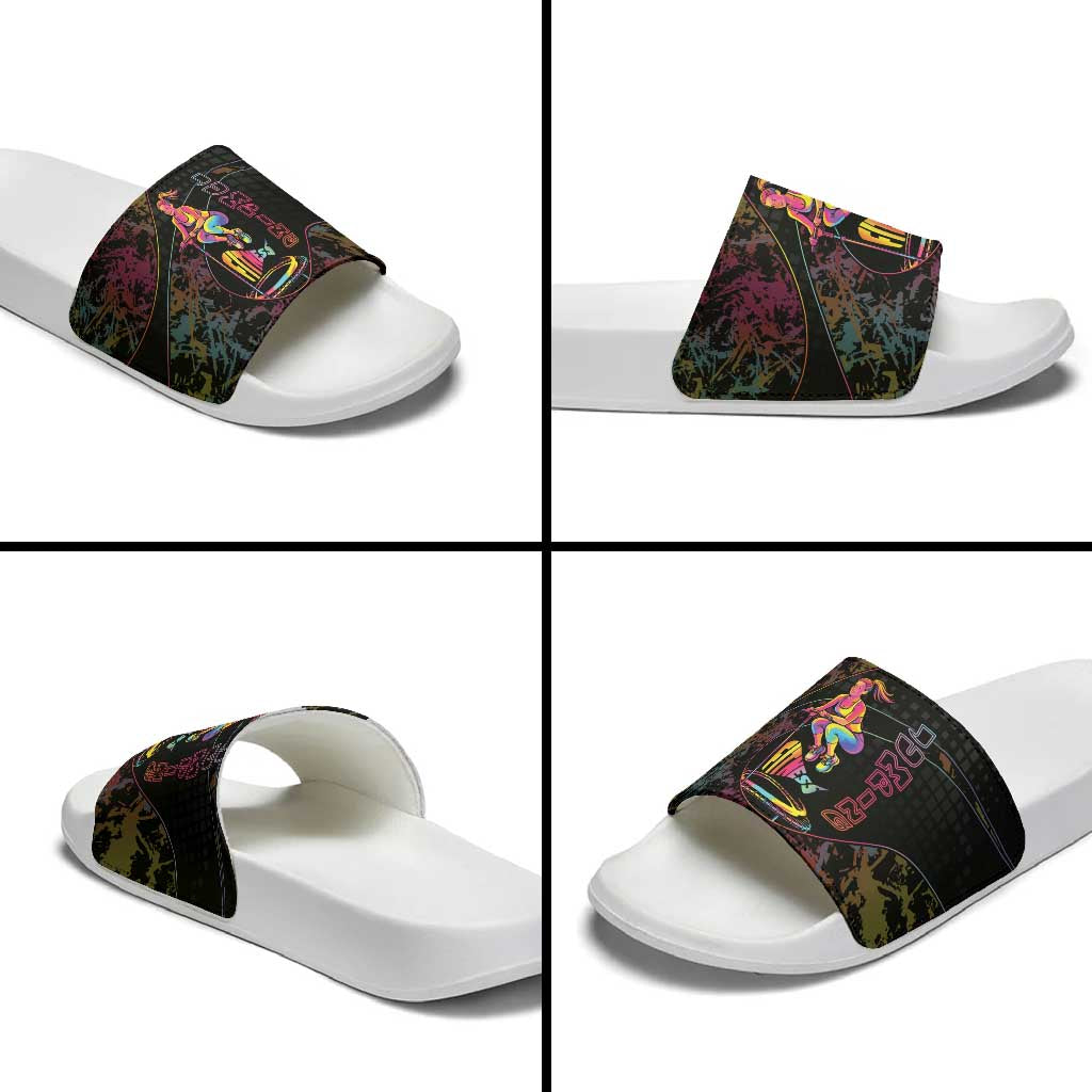 Jumping Fitness Slide Sandals Trampoline Workout Pop Art