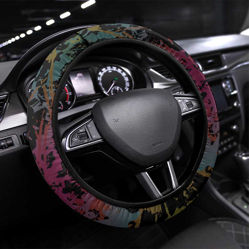 Jumping Fitness Steering Wheel Cover Trampoline Workout Pop Art