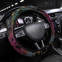 Jumping Fitness Steering Wheel Cover Trampoline Workout Pop Art